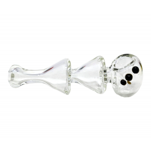 6" Double Chamber Tornado Clear Hand Pipe [D1552]
